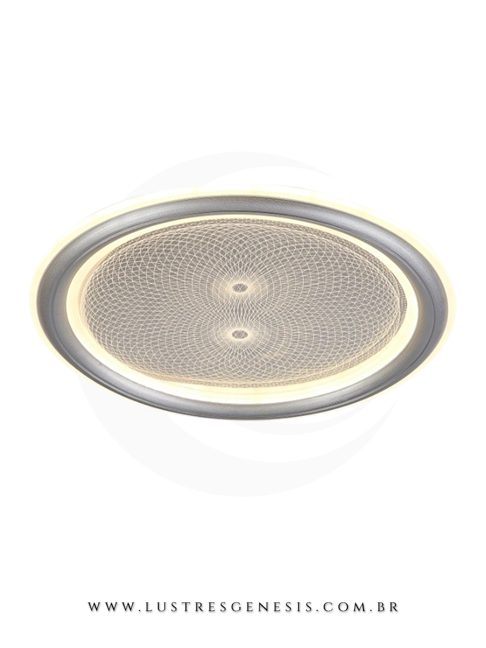 Lustre Plafon Moderno LED DCX02341 Branco Acrilico Ø40cm Bivolt, Mesa Sala de Jantar, Quarto Casal, Cozinha, Banheiro, Sala de Estar